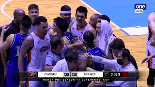 Barkley Eboña Allein Maliski scuffle in OT  Honda S47 PBA Governors Cup [upl. by Ainak]