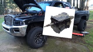 Replacing nv4500 transmission in 99 Dodge Ram 3500 Cummins [upl. by Jennica]