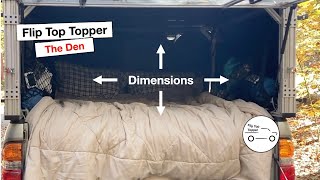 Convertible Truck Topper  Sleeping Platform Dimensions [upl. by Oina821]