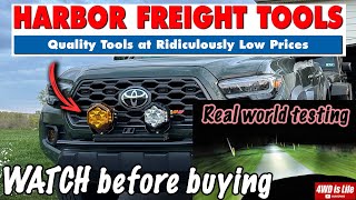 Harbor Freight ROADSHOCK EDGE 6 LED OffRoad SpotFlood Combo  Real world demo [upl. by Damarra]