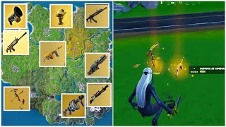 ¡UBICACIÓN TODAS las ARMAS MÍTICAS JEFES y BÓVEDAS en FORTNITE REMIX Capítulo 2 [upl. by Drhcir960]