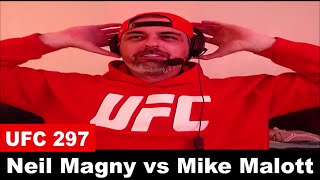 UFC 297 Neil Magny KOs Mike Malott LIVE REACTION [upl. by Steven]