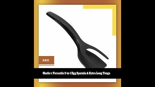 Chefios Versatile 2in1 Egg Spatula amp Extra Long Tongs [upl. by Baalman]