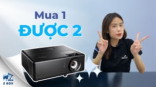 MUA 1 ĐƯỢC 2 Máy chiếu combo Xem phim và Chơi game tại gia  Optoma UHZ50 [upl. by Ennairol569]