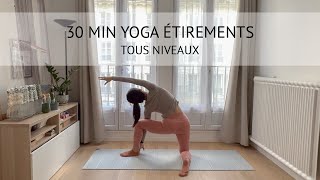 30 MIN YOGA ÉTIREMENTS ÉPAULES HANCHES JAMBES  TOUS NIVEAUX  FRANÇAIS  NICKY YOGA TAIPEI PARIS [upl. by Noet]