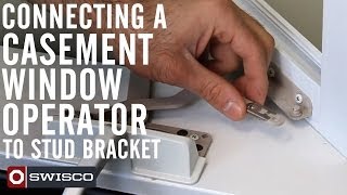 Connecting a casement window operator to stud bracket [upl. by Leddy]