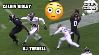 Calvin Ridley vs AJ Terrell 🔥 REVENGE GAME WR Vs CB Falcons Vs Jaguars 2023 highlights [upl. by Dedra741]