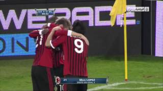 Maxi Lopez Great Goal  AC Milan vs Juventus  Coppa Italia  20120320 [upl. by Mercie]