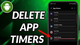 How To Delete App Timer In Samsung [upl. by Annoirb]