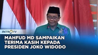 Berita Pemilu  Mahfud MD Terima Kasih Pak Jokowi [upl. by Kcirdlek]