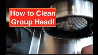 How to Clean Group Head   Breville Barista Express [upl. by Oribella]