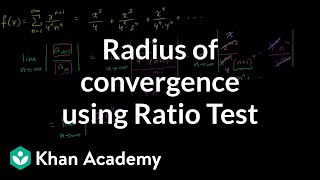 Radius of convergence using Ratio Test [upl. by Raamaj686]