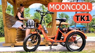 MOONCOOL TK1 Electric FOLDING Trike Comes Mostly Assembled [upl. by Tessil]