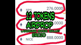 12 AIRDROP TOKEN LANGSUNG MASUK WALLET ERC20  II [upl. by Melodee]