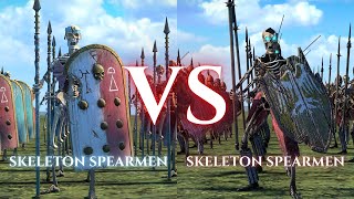 WARHAMMER III Total War  Skeleton Spearmen VS Skeleton Spearmen [upl. by Cini481]