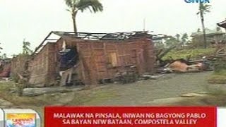 UB Malawak na pinsala iniwan ng Bagyong Pablo sa bayan ng New Bataan Compostela Valley [upl. by Eenalem]