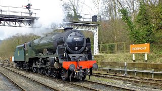 Ex LMS steam locomotive 46100 Royal Scot at Grosmont station on the NYMR  14th February 2024 [upl. by Dnomyad894]