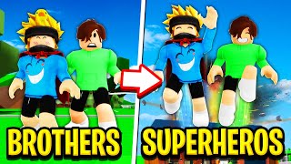 TWIN BROTHERS to SUPERHERO TWINS in Roblox BROOKHAVEN RP [upl. by Haroved920]