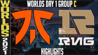 FNC vs RNG Highlights  Worlds 2021 Day 2 Group C  Fnatic vs Royal Never Give Up [upl. by Sivek991]