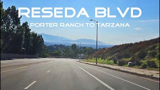 Reseda Blvd San Fernando Valley Driving Tour Los Angeles [upl. by Plumbo433]