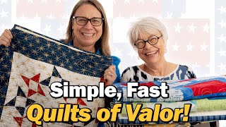 5 EASY Quilt Patterns to Make for Quilts of Valor [upl. by Gunter]