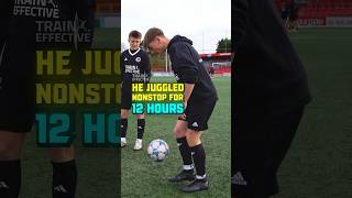 He juggled nonstop for 12 hours football footballshorts footballskills [upl. by Lankton]