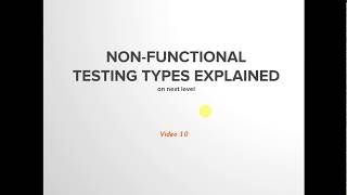 Non functional Testing Types [upl. by Lavinia]