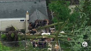 Tornado kills toddler in Livonia mother in critical condition after tree crushes home [upl. by Llemej49]