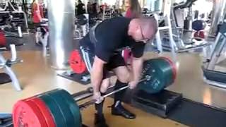 Konstantin Konstantinovs  932 lb x 3 Deadlift from blocks [upl. by Auqenat]