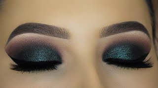 Intense Green Smokey Eyes Makeup Tutorial [upl. by Einner]