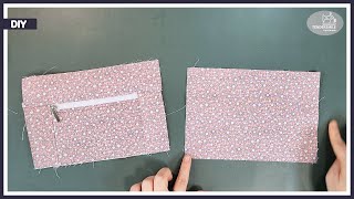 DIY How to make a double zipper clutch wallet with inner pocket [upl. by Aivull]