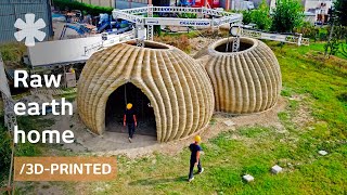 Wasp 3Dprints ecohomes from local raw earth for 1K [upl. by Teodoor]