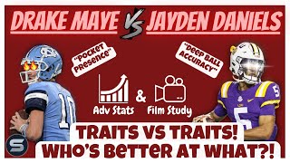 🧐Drake Maye vs Jayden Daniels Breakdown Whos BETTER at What Who Has Higher CeilingFloor TRAITS [upl. by Neehsuan230]