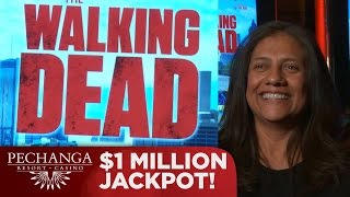 Pechanga 1 Million Jackpot Walking Dead Slot Machine [upl. by Aisiat]