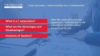 Taxes Explained  Doing Business as a C Corporation [upl. by Lily]