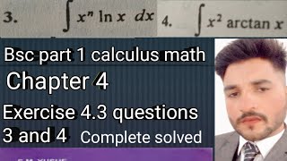 Bsc part 1 calculus math chapter 4 exercise 43 questions 3 and 4 solve with professor sufyan ali [upl. by Nosraep]