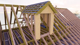 How to build a roof gable dormer window [upl. by Eicarg]