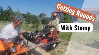 Typhon Stomp Mini Skid Steer and Bucking Logs [upl. by Isaak519]