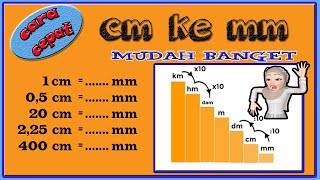 cara cepat cm ke m  centimeter ke meter mengubah cm ke m [upl. by Teerell]