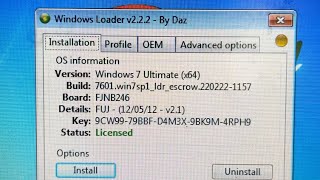 วิธี activate windows 7 windows loader [upl. by Solitta]