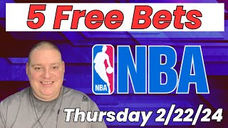 Thursday 5 Free NBA Picks amp Betting Predictions  22224 l Picks amp Parlays [upl. by Ayadahs]