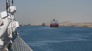 SUEZ CANAL PASSAGE with the tall ship STAR CLIPPER [upl. by Rodmann]