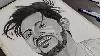 darshan raval mashup mix song with his realistic sketch last part DarshanRavalDZ [upl. by Fraya431]