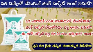 జింక్ సల్ఫేట్ అంటే ఏమిటి  వరిలో zinc sulphate ఏ సమయంలో వెయ్యాలి  paddy zinc deficiency telugu [upl. by Malloy]