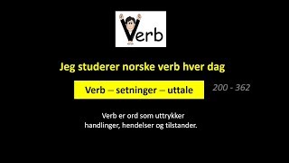 200  362 Jeg studerer norske verb hver dag [upl. by Felicidad]