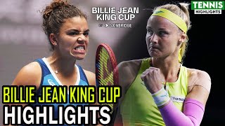 Jasmine Paolini vs Rebecca Sramkova Final Highlights  Billie Jean King Cup 2024 [upl. by Freytag]