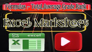 Marksheet in Excel  एक्सेल मार्कशीट [upl. by Wendell]