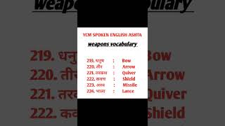 Vocabulary words। weapons meaning। spoken English। easyenglish learnenglish vocabulary education [upl. by Ajnot]