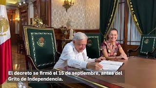 Publica AMLO decreto de reforma al Poder Judicial en el DOF [upl. by Nahtanoj]