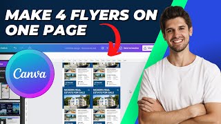 How To Make 4 Flyers On One Page In Canva [upl. by Lethia]